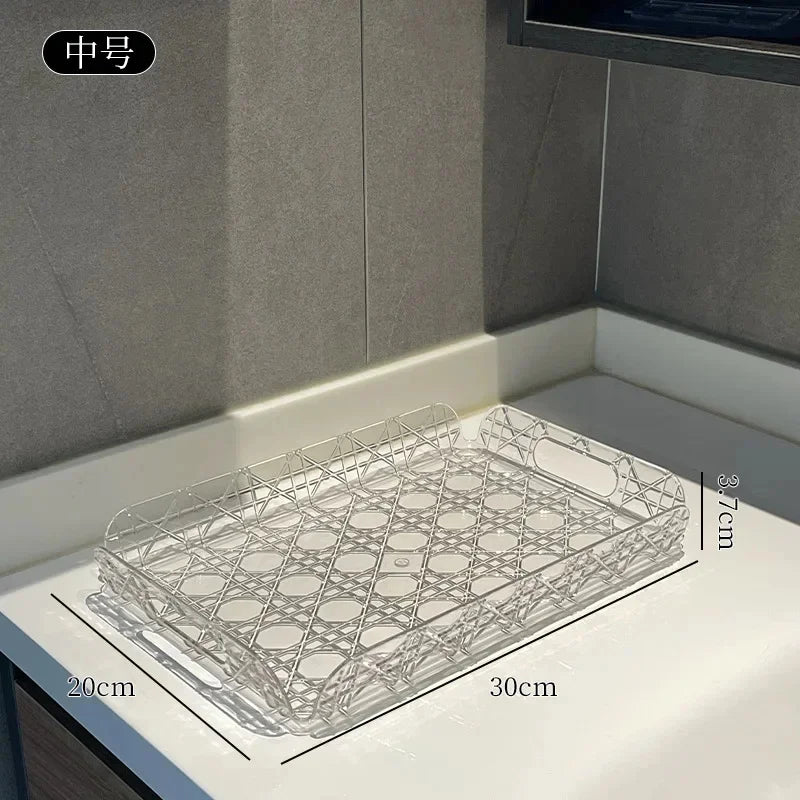 Luxury acrylic tray for storage and decoration - vue 7 sur 7