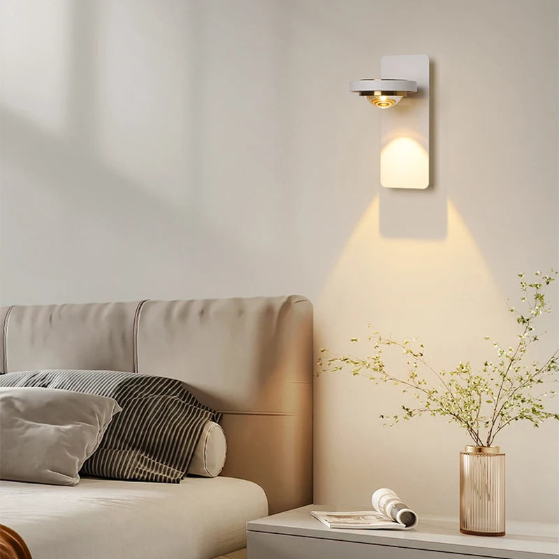 Modern rotatable LED wall light for indoor decoration