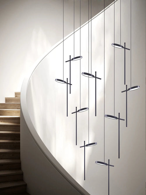 Modern acrylic pendant chandelier with creative 2023 LED design - vue 6 sur 17