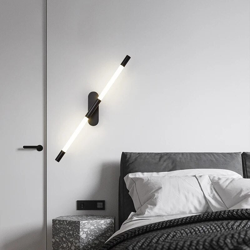 Modern nordic design long line LED wall light - vue 3 sur 8
