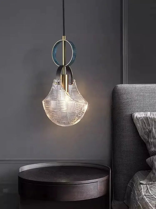 Art Deco crystal pendant light elegant lighting for modern interiors - vue 6 sur 30