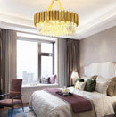 lustre en cristal moderne en or poli pour éclairage intérieur