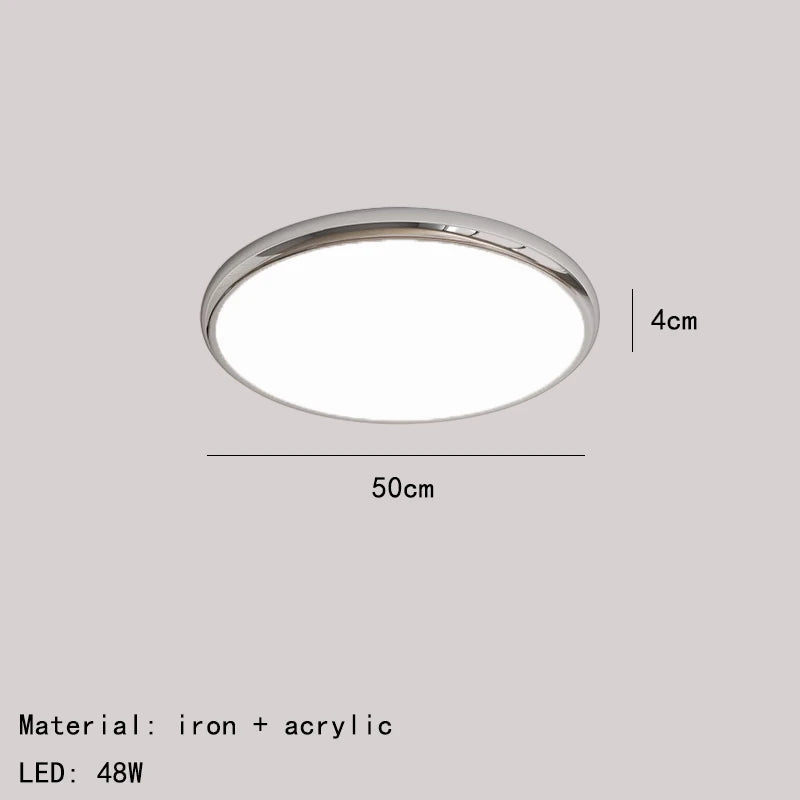 Modern three-level dimmable chrome metal ceiling light - vue 15 sur 17