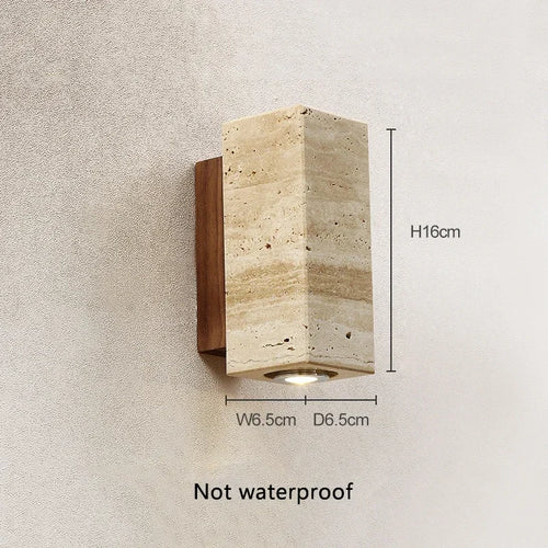 Wabi sabi marble LED wall light for interior decoration - vue 9 sur 10