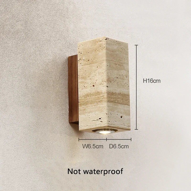 Wabi sabi marble LED wall light for interior decoration - vue 8 sur 10