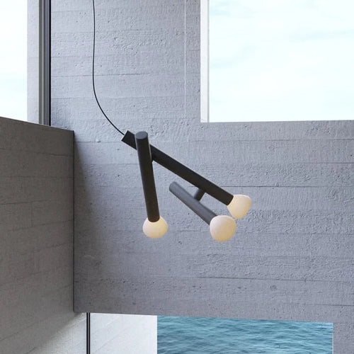 Adjustable artistic glass pendant light for decorative interiors - vue 4 sur 10