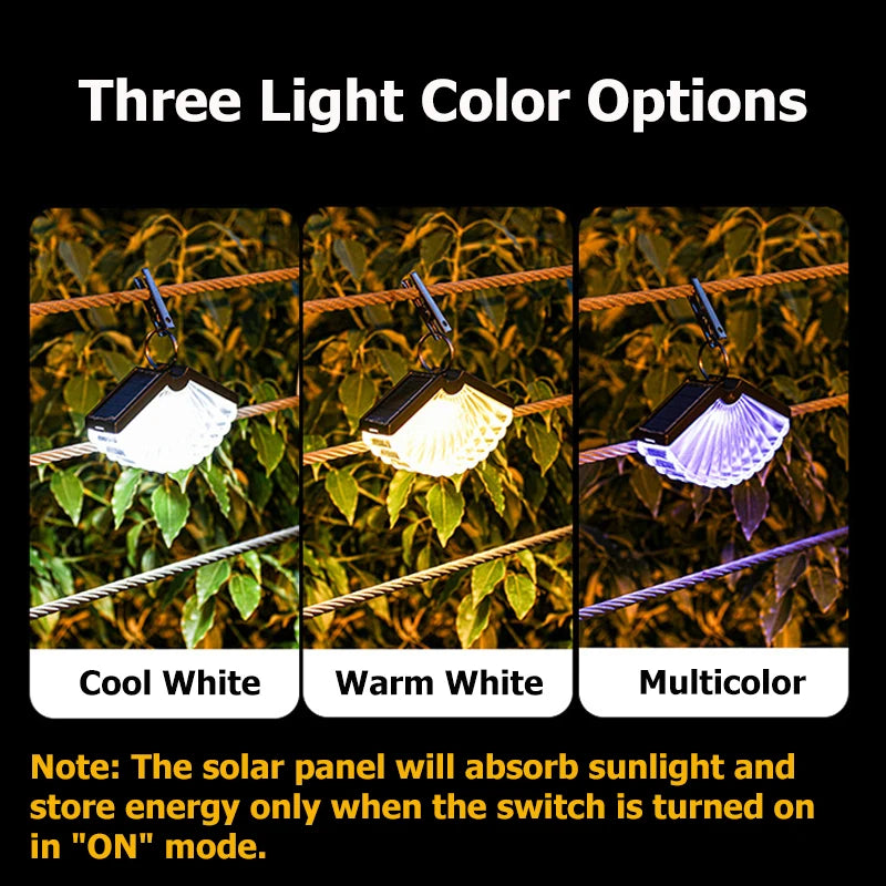 Foldable solar hanging lantern for outdoor and Christmas decoration - vue 4 sur 9