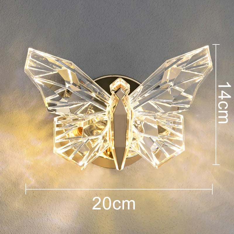 Nordic butterfly LED wall light