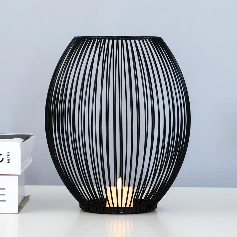 Elegant metal candle holder for weddings and festive decor - vue 3 sur 6