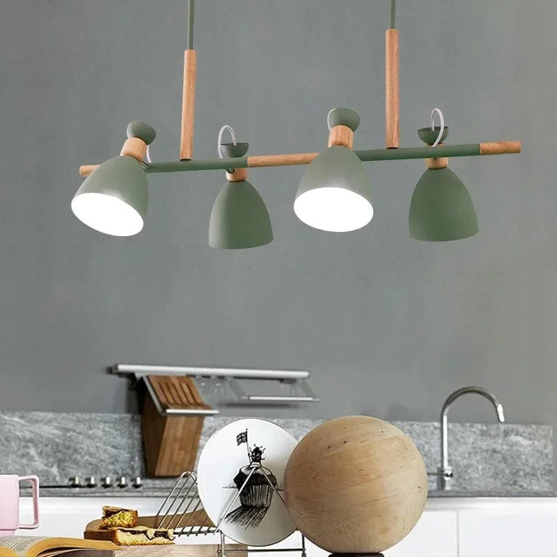 Decorative nordic log LED pendant light