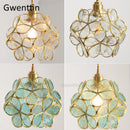 Art deco floral glass pendant light for elegant interiors