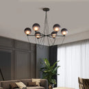 Nordic retro industrial glass ball chandelier
