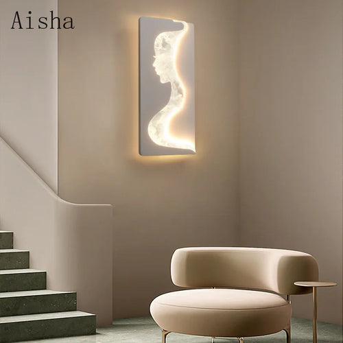Modern LED cloud wall light for bright interior decor - vue 3 sur 9