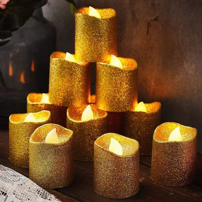 set of 3 or 12 LED candles for birthdays, weddings and interior decorations