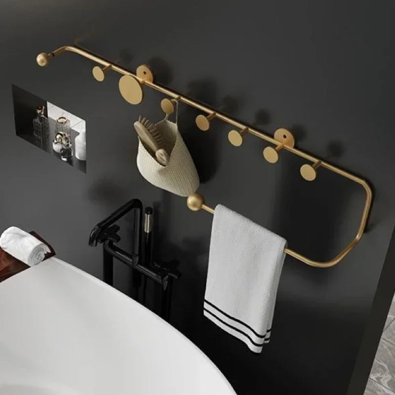 Nordic luxury decorative wall mounted clothes and hat rack - vue 5 sur 18