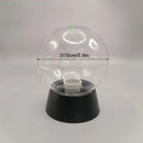 Outdoor black globe post lamp for garden and terrace lighting