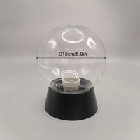 Outdoor black globe post lamp for garden and terrace lighting