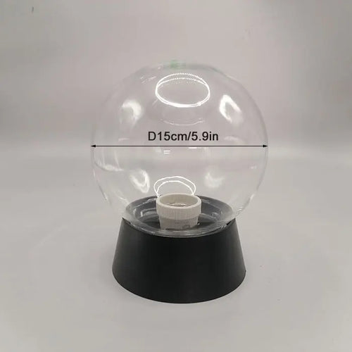 Outdoor black globe post lamp for garden and terrace lighting