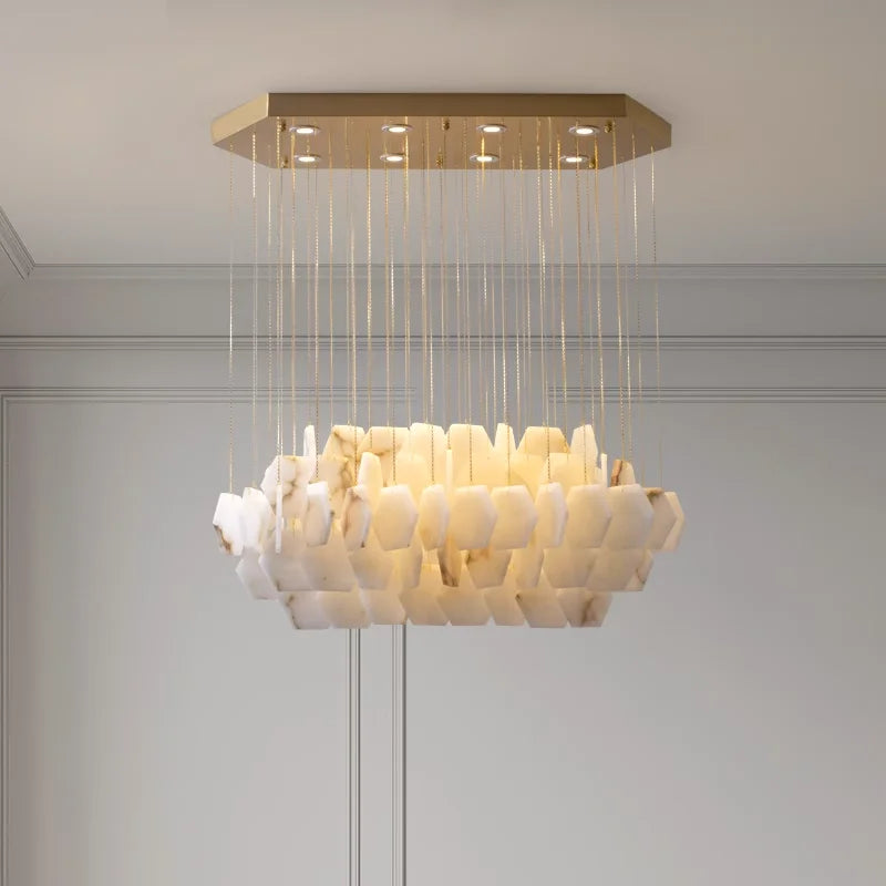 Modern natural stone chandelier for interior decoration 2024