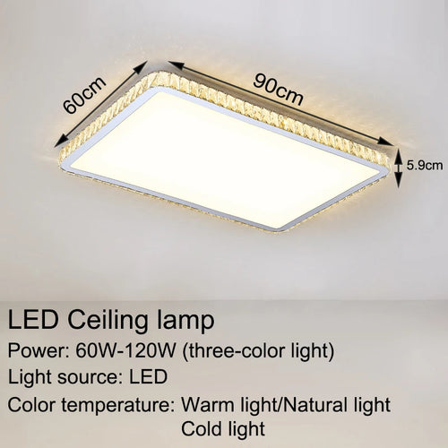Modern luxury crystal round ceiling light for interiors - vue 19 sur 18