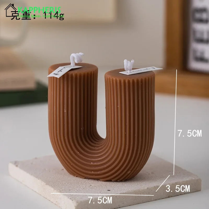 U-shaped scented candles decorative guest gift set - vue 7 sur 10