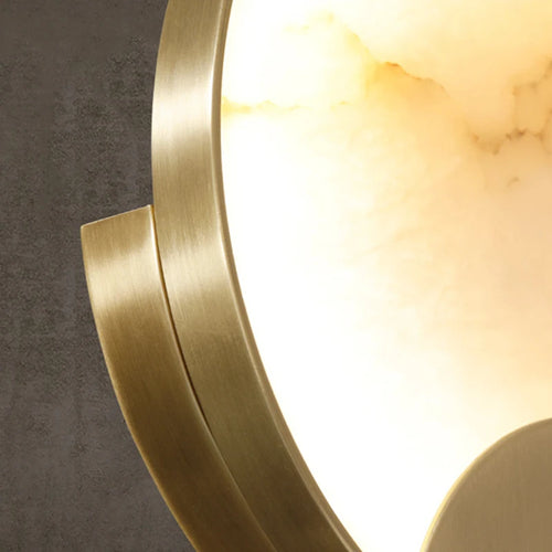 Art deco marble and gold metal wall light - vue 5 sur 7