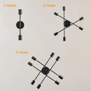Modern nordic sputnik semi flush chandelier with electroplated finish