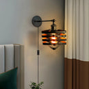 Industrial loft wall light with vintage rocker switch