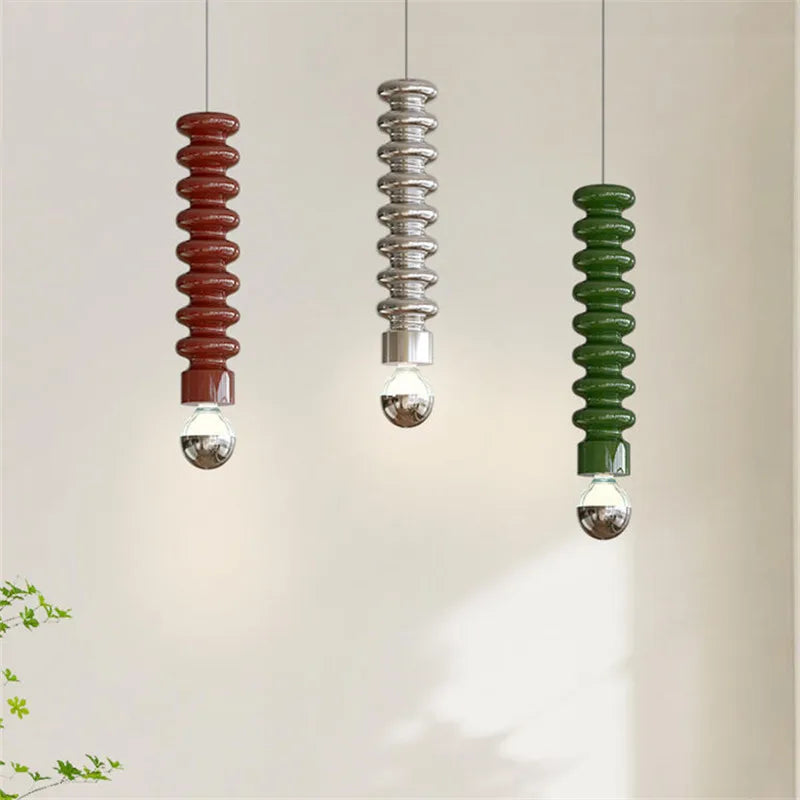 Colourful Nordic pendant light French style warm decorative ambiance