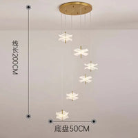 Luxury LED crystal chandelier for creative modern floral lighting