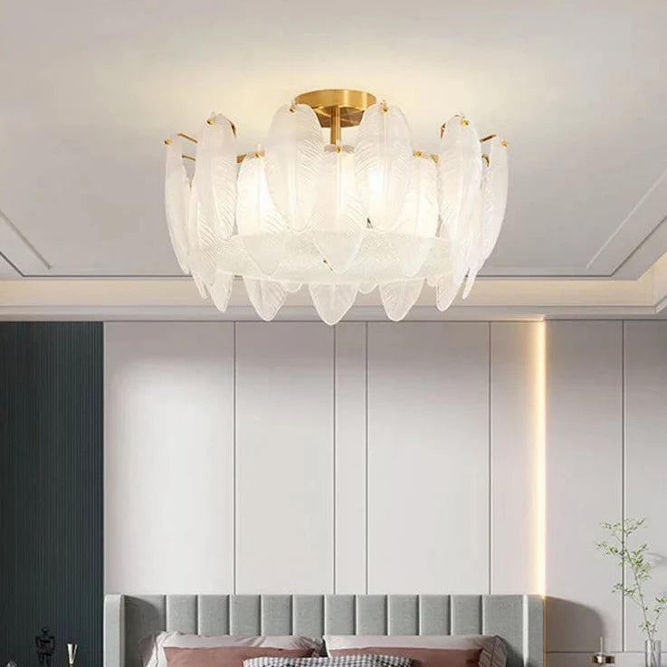 Modern glass designer chandelier - vue 4 sur 13