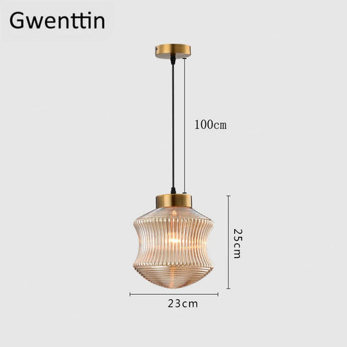 Tinted glass pendant light for modern interior decor - vue 9 sur 8