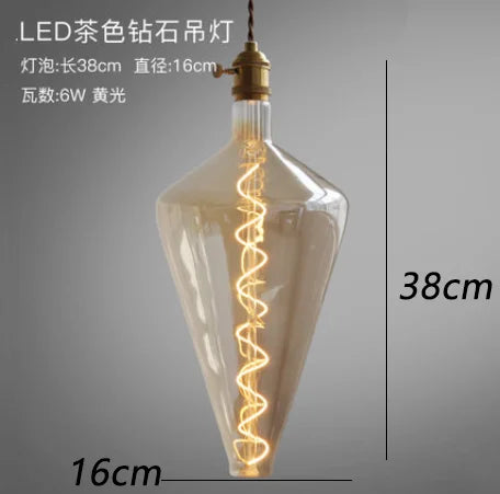 Retro glass pendant light for artistic decor and display - vue 10 sur 17