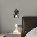 Vintage industrial cage loft LED wall light for indoor lighting
