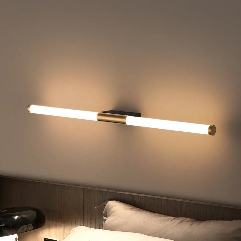 Creative minimalist nordic LED wall light in bronze