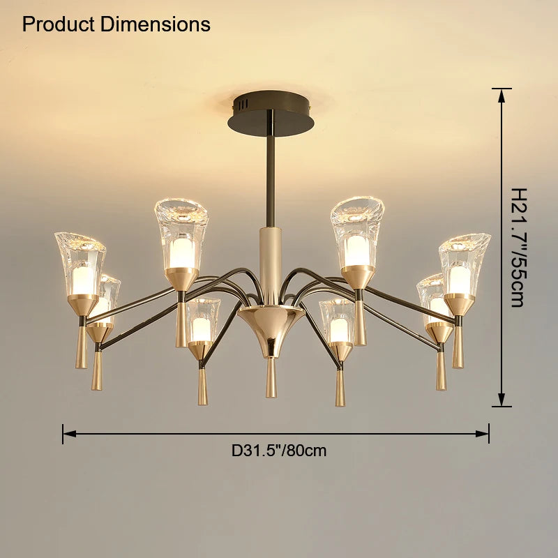 lustre moderne suspendu pour un éclairage élégant intérieur - vue 9 sur 9