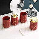 ceramic bathroom set with elegant accessories