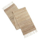 Rustic jute table runner with braided tassels