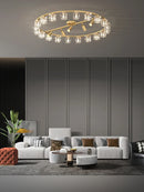 Copper and crystal chandelier for modern decor 2024