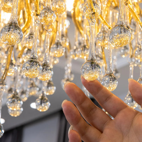 Modern luxury crystal LED chandelier for indoor use - vue 6 sur 18