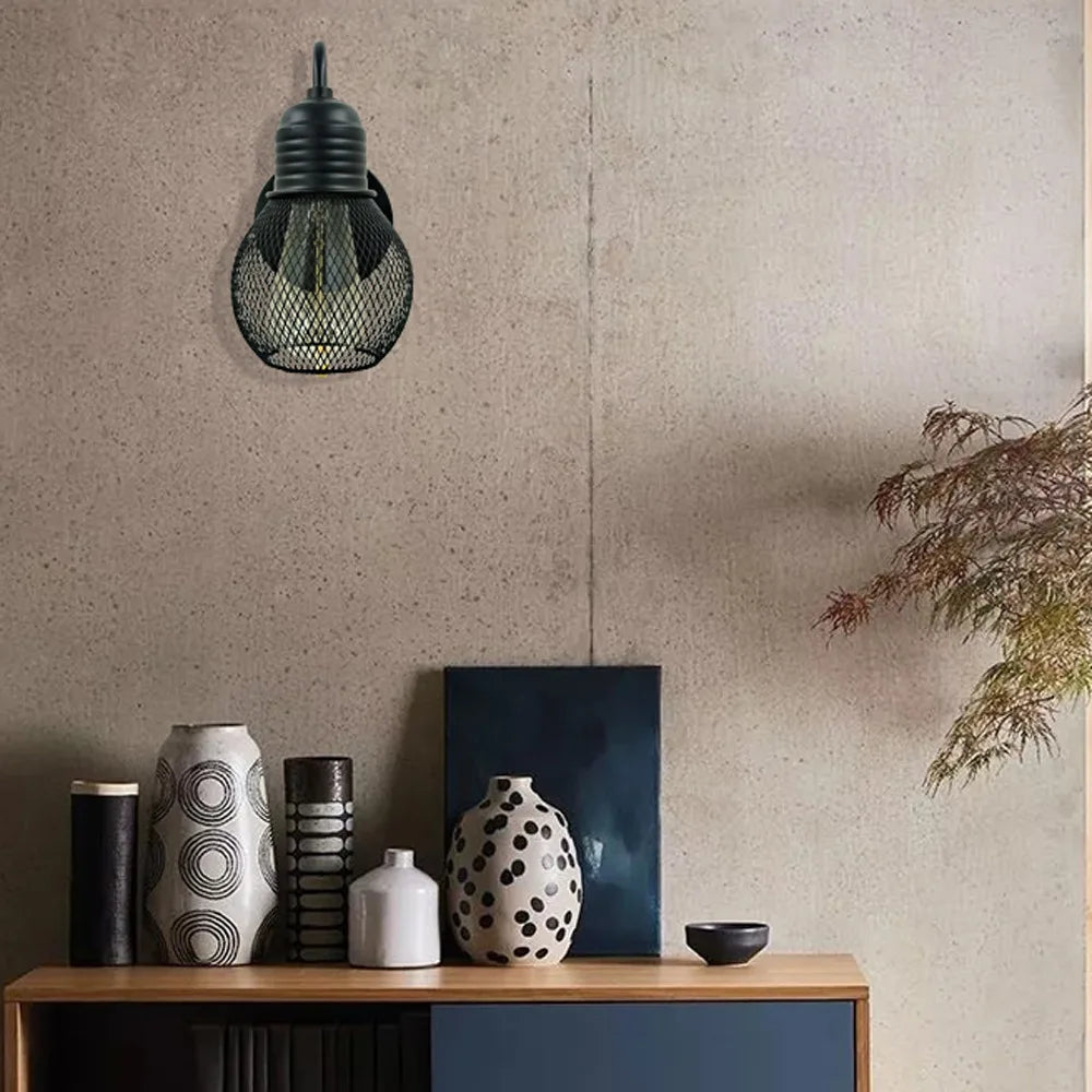 Retro loft wall light with switch for decoration - vue 6 sur 6