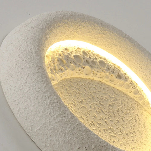 Led moon wall light 3 brightness levels art deco resin - vue 6 sur 8