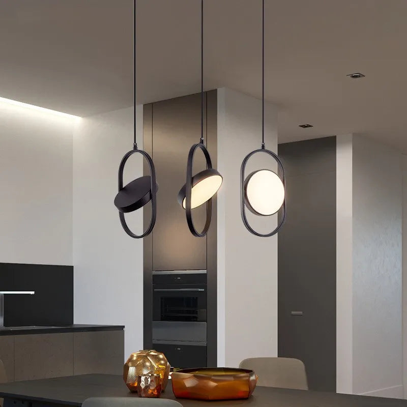 Modern metal pendant light for bar, restaurant and shop
