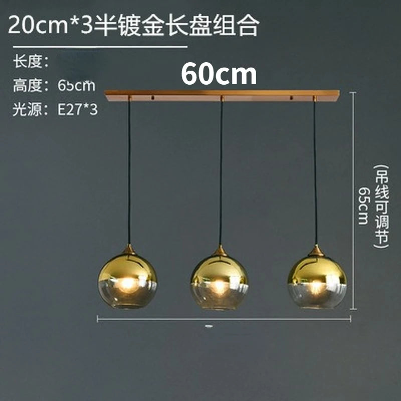 Nordic smoked glass luxury single pendant lamp - vue 8 sur 26