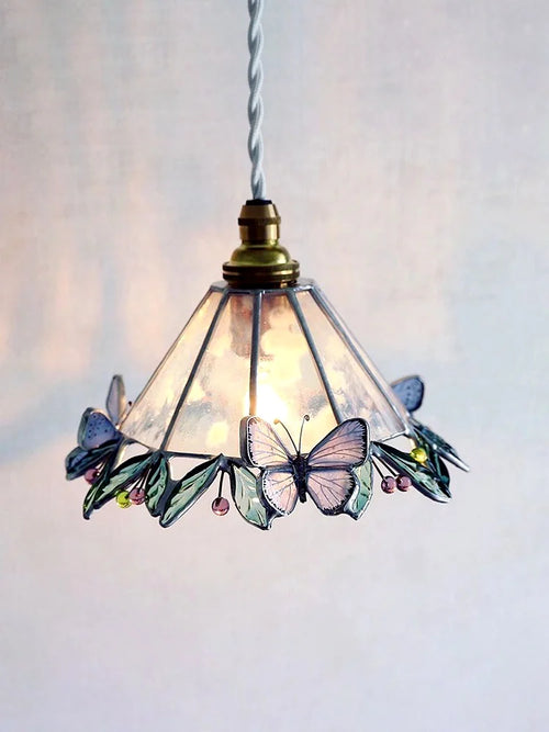 Multicolour Tiffany-style chandelier for children's interior lighting - vue 4 sur 9