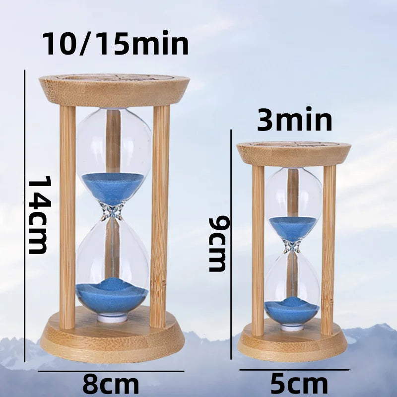 handmade wooden hourglass creative sand clock home decor