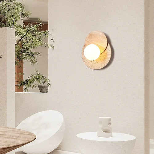 Medieval wall lamp wabi-sabi style creative decorative design - vue 7 sur 8