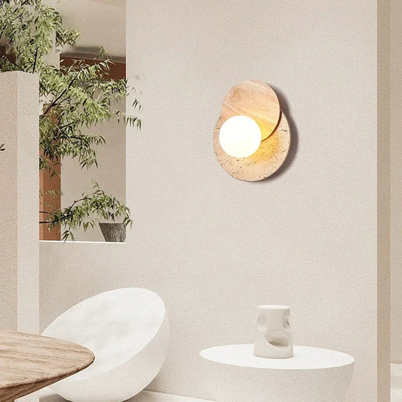 Medieval wall lamp wabi-sabi style creative decorative design - vue 6 sur 8