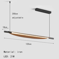 Minimalist metal chandelier with adjustable wires for bar and shop