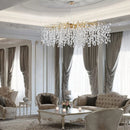 Luxury crystal chandelier with LED branches for modern interiors